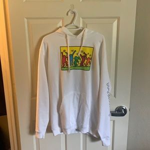 Keith Haring White Hoodie